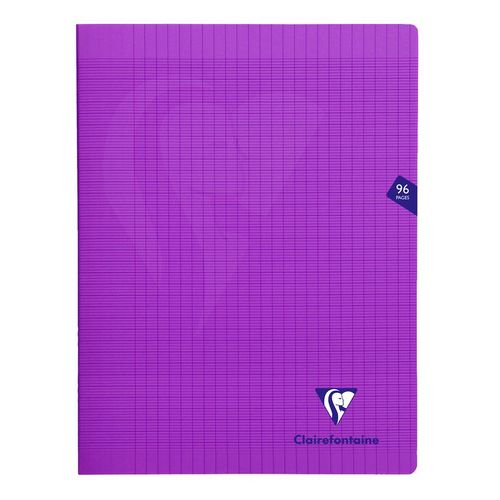Clairefontaine Lot De 10 Cahiers Mimesys Piqué Polypro 24 X 32 Cm 96 Pages 90g Séyès Violet