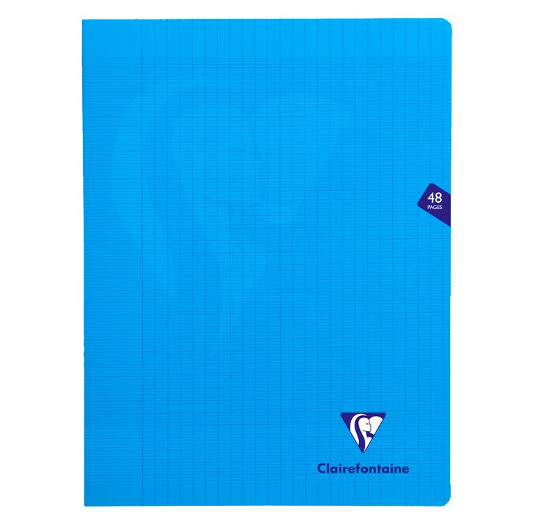 Clairefontaine Cahier Mimesys Piqué Polypro 24 X 32 Cm 48 Pages 90g Séyès Bleu