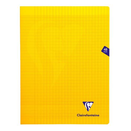 Clairefontaine Cahier Mimesys Piqué Polypro 24 X 32 Cm 48 Pages 90g Séyès Jaune