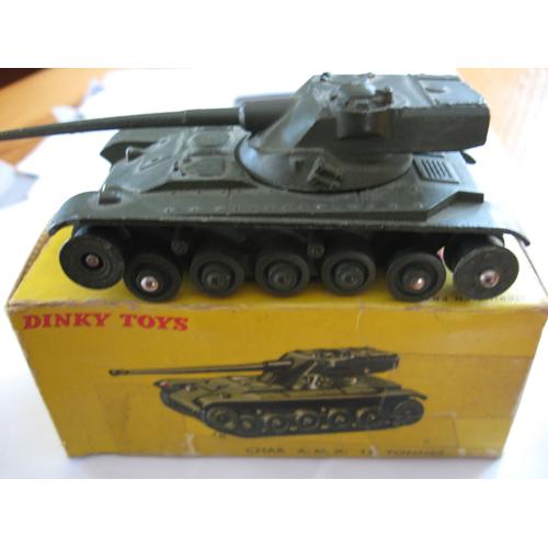 dinky toys militaire Char AMX 13 poseur pont version chenilles grise nylon der 