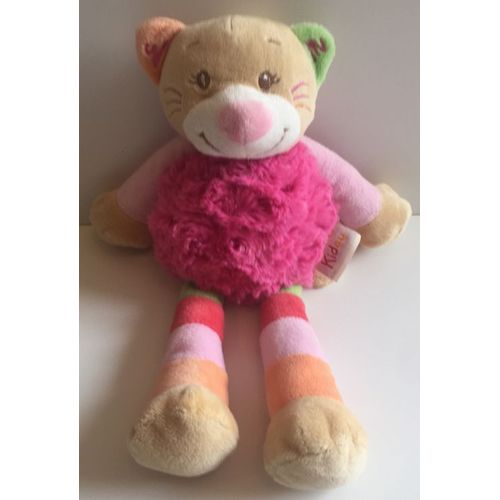 Doudou Chat Doukidou / Dou Kidou Rose Corps Tout Doux 28 Cm