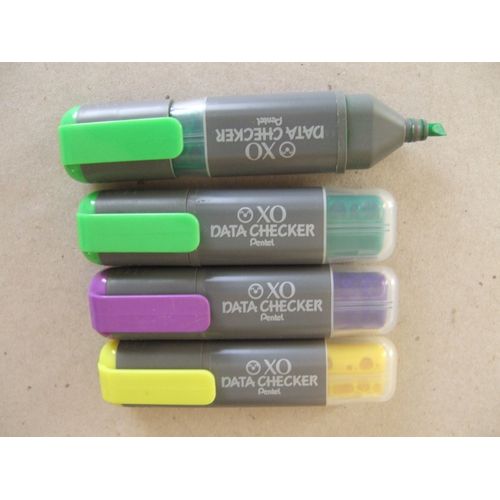 Surligneur Data Checker Pentel Couleurs Assorties Lot De 4