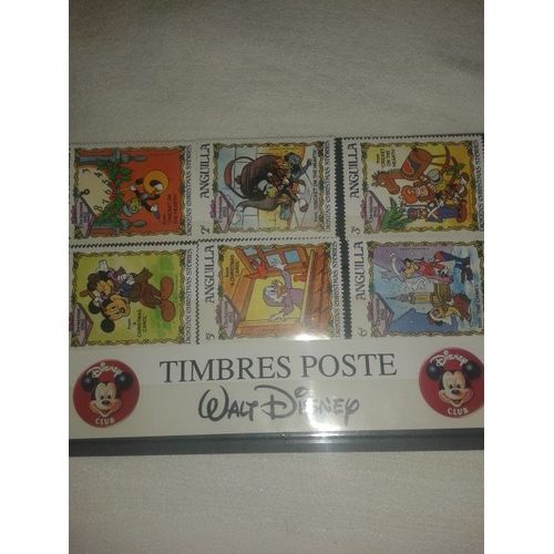 6 Timbres Poste Walt Disney