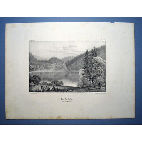 Lithographie Du Lac Du Ballon, Par Jacques Rothmuller, Publiée À Colmar En 1839 