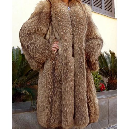 Grand Manteau Long T42 Marmotte Manto Fourrures Madeleine Marmottes Fourrure 42 Multicolore Marron Fauve Beige Neuf Chaud Elegant Intemporel Couvrant Chic Vrai Naturel Pelisse Fourree Tbe Multicolore