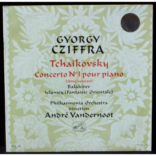 Tchaikovsky Concerto Piano 1 Cziffra Vandernoot Asdf 120 Lp & Cv Ex