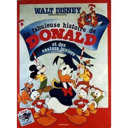 La Fabuleuse Histoire De Donald Et Des Castors Juniors Walt Disney Veritable Affiche De Cinema Pliee Format 1x160 Cm De Jack King Jack Hannah 1975 Rakuten