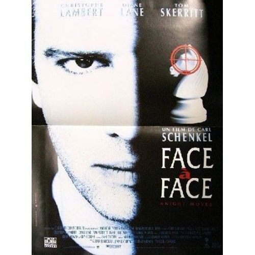 Face À Face (Knight Moves) - Véritable Affiche De Cinéma Pliée - Format 40x60 Cm - De Carl Schenkel Avec Christophe Lambert, Diane Lane, Tom Skerritt - 1992