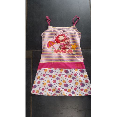 Robe Charlotte Aux Fraises 6 Ans À Bretelles, Rayures Et Pois