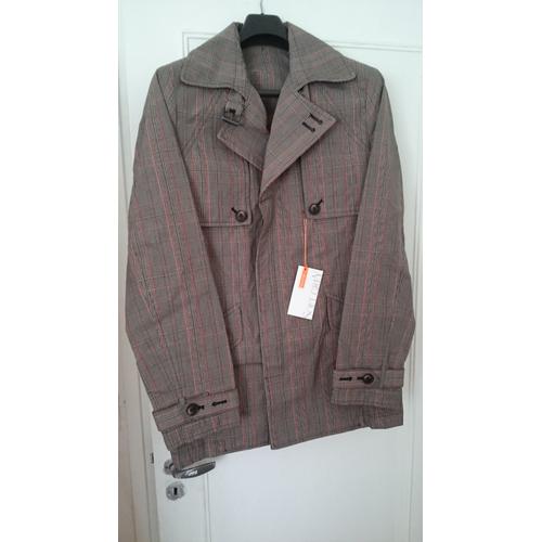 Trench Soft Grey Prince De Galles - Taille 50