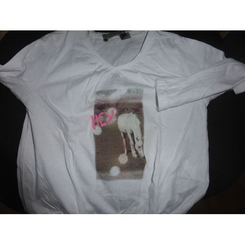 T-Shirt Tape À L 'oeil . Coton 3 Ans Blanc
