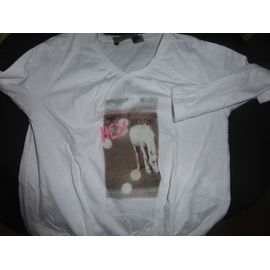 T-Shirt Tape À L 'oeil . Coton 3 Ans Blanc
