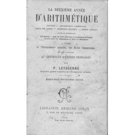 La Deuxième Année D'arithmétique