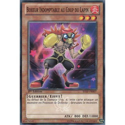 Carte Yu-Gi-Oh - Boxeur Indomptable Au Coup Du Lapin - Shsp-Fr007 Commune 1ère Edition