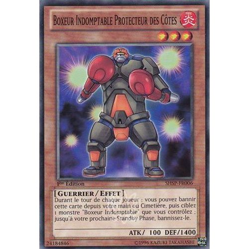 Carte Yu-Gi-Oh - Boxeur Indomptable Protecteur Des Côtes - Shsp-Fr006 Commune 1ère Edition