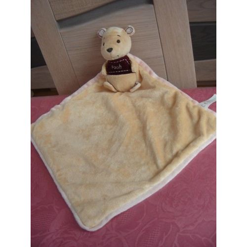 Doudou Winnie L'ourson The Pooh Avec Mouchoir Jaune Nicotoy Disney