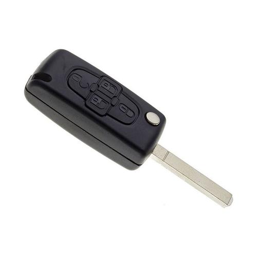 Cle Plip Pour Peugeot 4 Bouton 807 1007 Modèle Ce0523 Lame Sans Rainure Coque Telecommande @Pro-Plip