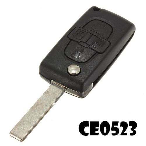 Cle Plip Pour Citroen 4 Boutons C8 Modèle Ce0523 Lame Avec Rainure Coque Telecommande @Pro-Plip