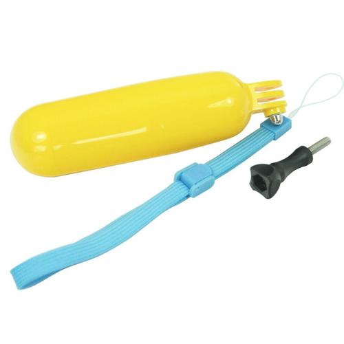 poignée flottante stabilisé bobber main poignée + dragonne pour la caméra vidéo GoPro (jaune)