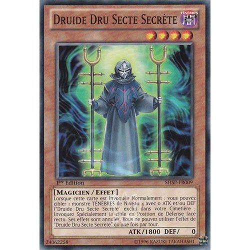 Carte Yu-Gi-Oh - Druide Dru Secte Secrète - Shsp-Fr009 Commune 1ère Edition