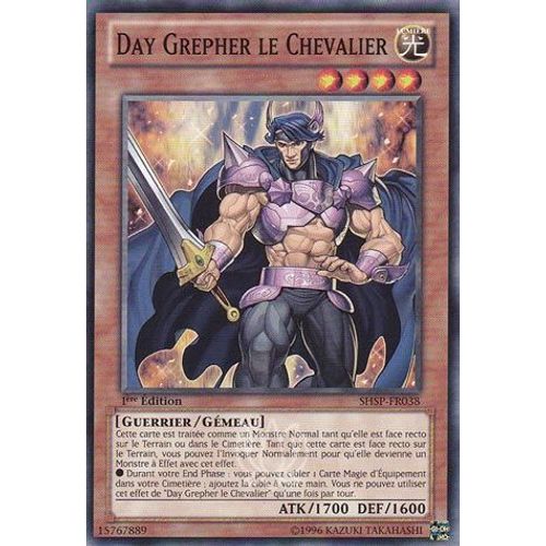 Carte Yu-Gi-Oh - Day Grepher Le Chevalier - Shsp-Fr038 Commune 1ère Edition