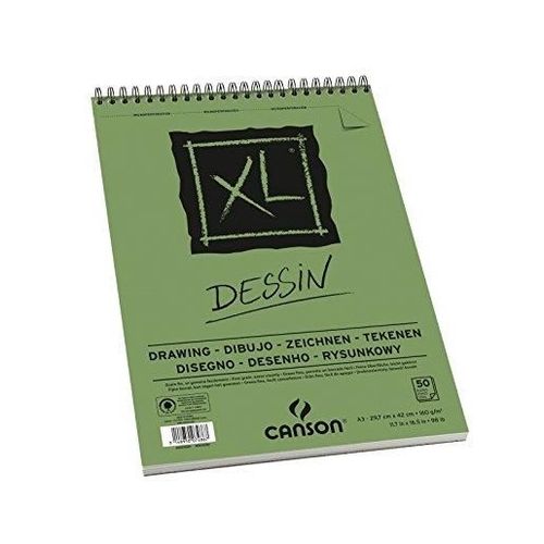Canson Bloc 50 Feuilles Croquis Études Xl A3 160g Grainé Blanc
