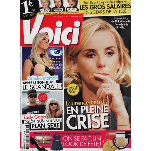 Voici / 17-12-2011 N°1258 : Lady Gaga (1p) - Cameron Diaz / P Diddy (1p) - Angelina Jolie (1p)