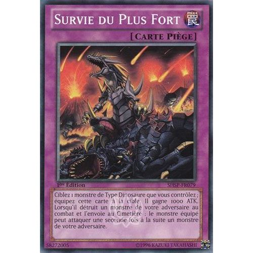 Carte Yu-Gi-Oh - Survie Du Plus Fort - Shsp-Fr079 Commune 1ère Edition