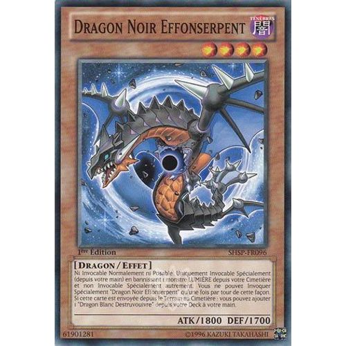 Carte Yu-Gi-Oh - Dragon Noir Effonserpent - Shsp-Fr096 Commune 1ère Edition