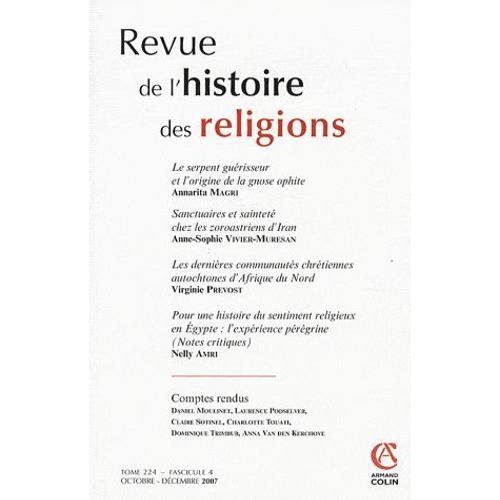 Revue De L'histoire Des Religions Tome 224 N° 3, Octob