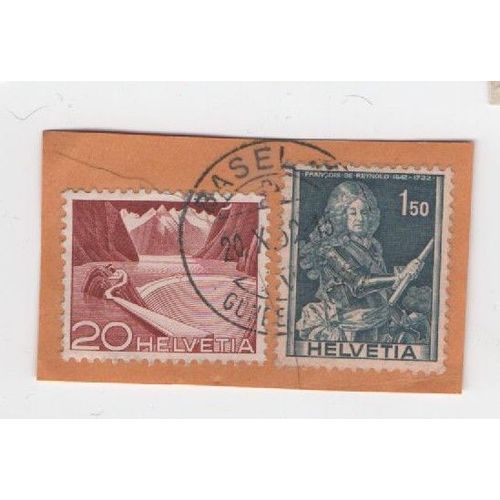 Timbres Timbre Suisse Helvetia 2 Personnages Et Paysages 