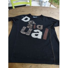 T-Shirt Desigual Happy Coton S Noir