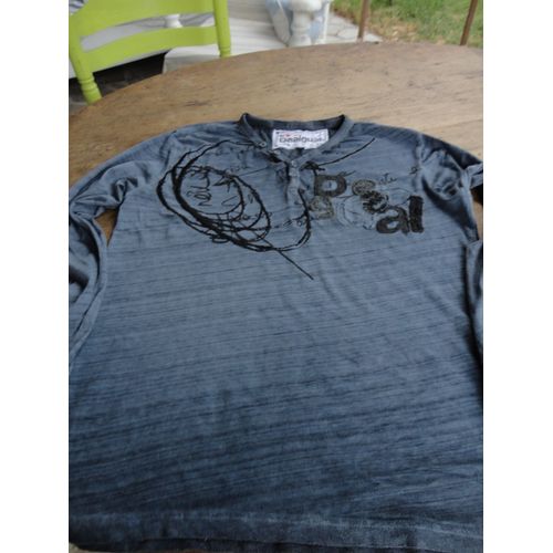 T-Shirt Desigual We Love Coton M Bleu