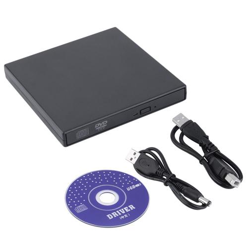 USB 2.0 externe DVD Combo CD-RW Graveur lecteur CD + -RW DVD ROM Noir  Promotion