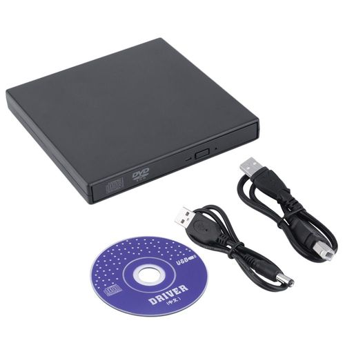 USB 2.0 externe DVD Combo CD-RW Graveur lecteur CD + -RW DVD ROM Noir Promotion