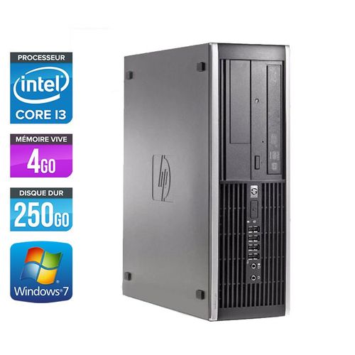 HP Elite 8100 SFF - Intel Core i3-550 / 3.2 GHz - RAM 4 Go - HDD 250 Go - DVDRW - GigaBit Ethernet - Windows 7 Professionnel