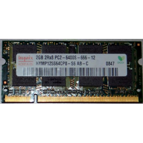 hynix 2GB 2RX8 PC2 6400S 666 12 une barrette de mémoire pour PC portable