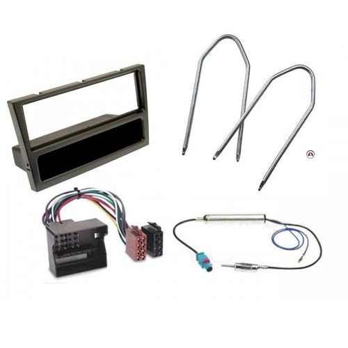 Kit Adaptateur Autoradio 1din Avec Vide-Poche Noir Opel Agila/ Combo C/ Corsa C/ Meriva/ Tigra/ Vivaro + Iso + Fm + Cles