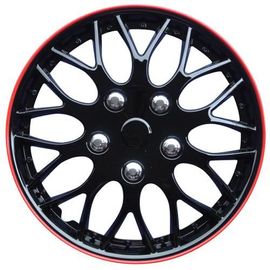 4 Enjoliveurs  Missouri 14p Noir Bord Rouge