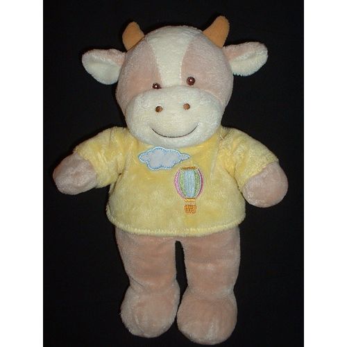 Doudou Gipsy Vache Pull Jaune Montgolfiere Nuage