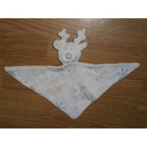 Peluche Doudou Elan Renne Caribou Triangle Plat Beige Blanc Playing Cold Timère Dessin Boule Noël Redoute Cocoon Auchan Leclerc Baby 