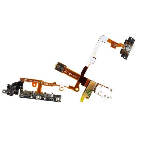Nappe Prise Jack Audio Volume Bouton Power Et Vibreur Pour Iphone 3 3g 3gs Blanc