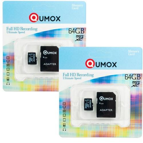 2x QUMOX 64Go micro SD SDXC carte mémoire classe 10 UHS-I