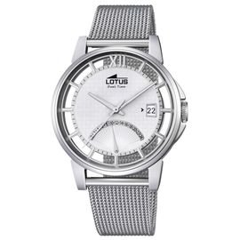 Lotus Montre Homme Femme Minimalist Analogique Quartz Acier Inoxydable Argent Ul18326/1