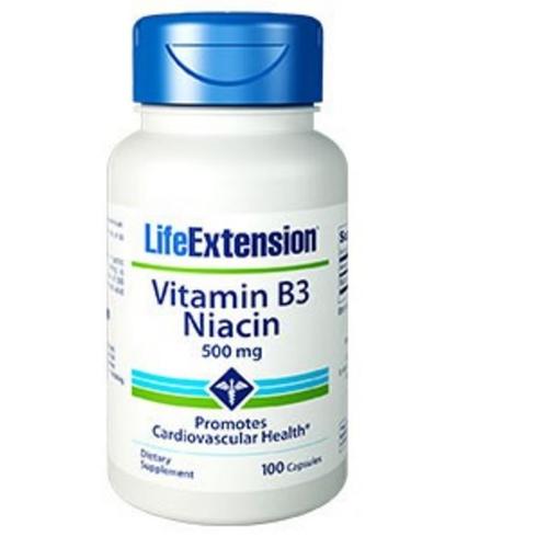 Vitamine B3 Niacine 500 Mg -100 Gélules - Life Extension 