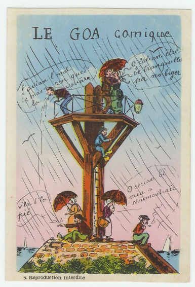 Vendee Noirmoutier Le Goa Comique Humour Patois Carte Postale Parapluie Postcard Folklore Passage Du Gois Rakuten