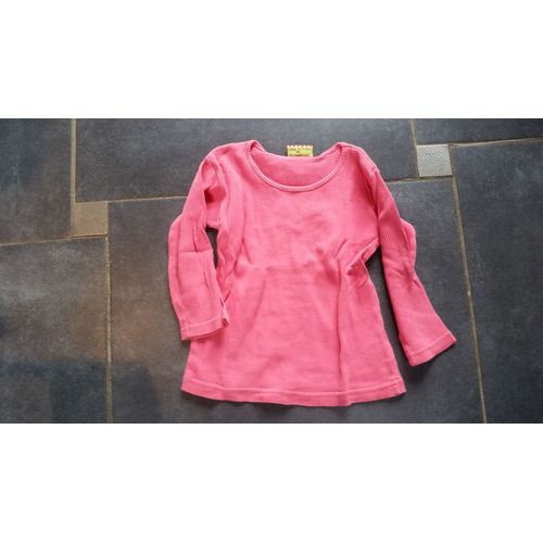 T-Shirt Du Pareil Au Même Coton 3 Ans Rose Manches Longues