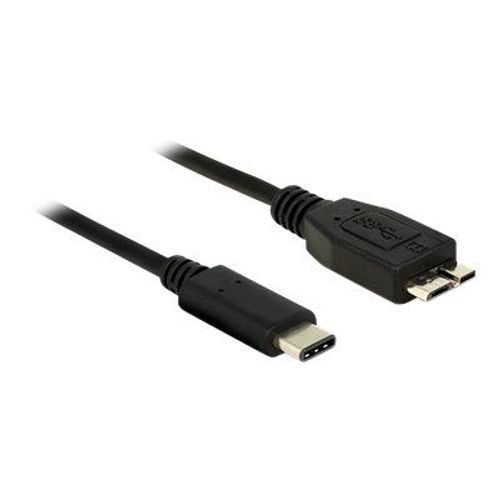 Delock - Câble USB - Micro-USB de type B (M) pour 24 pin USB-C (M) - USB 3.1 Gen 2 - 1 m - noir