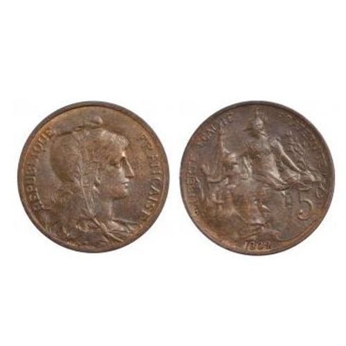 Iiième République, 3 Pièces De 5 Centimes Dupuis