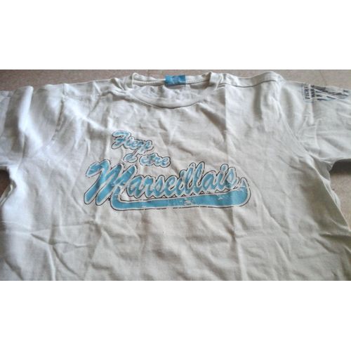 T-Shirt Fiers D'etre Marseillais Taille S Blanc